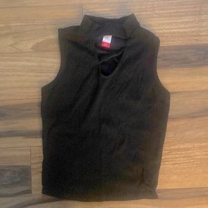 Black ribbed high neck crop top small